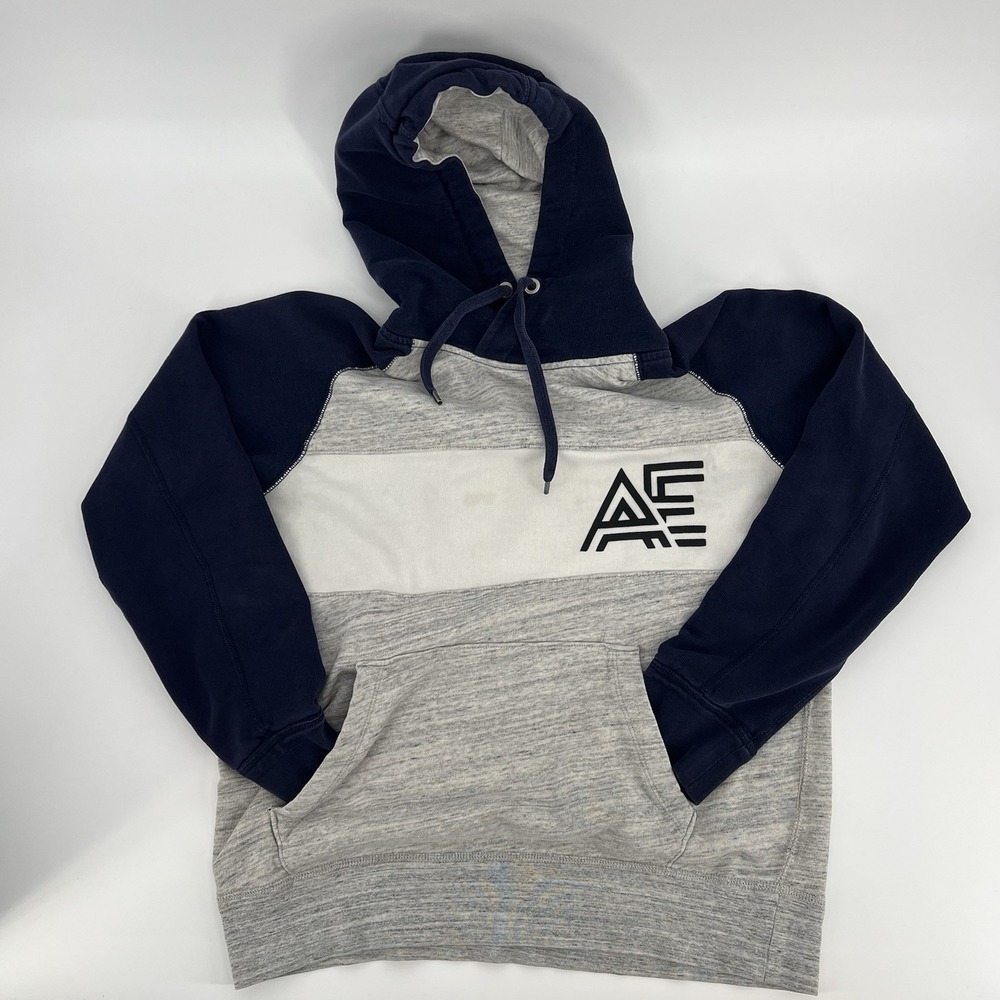American Eagle Outfitters Hoodie Men's Size Medium - Blue Colorblock AE